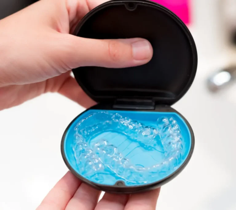 clear aligners in a case