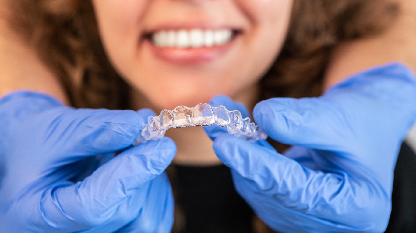 A Patient Receiving The Invisalign Process